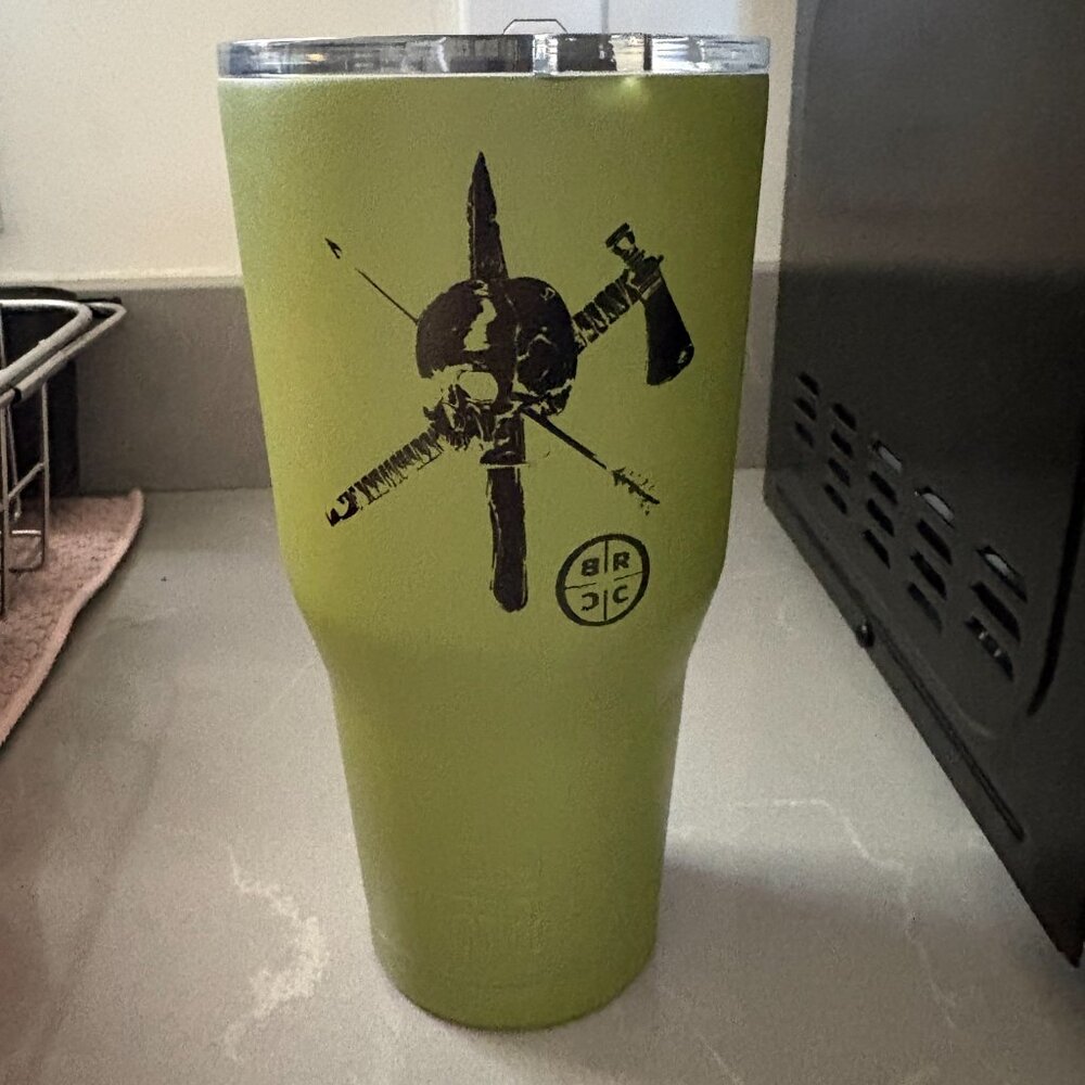 Black Rifle Coffee 30 oz. Big Frig Matte Green Tumbler - Picture 2 of 10